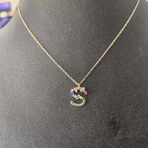 C Mia 925 gold plated Necklace with letter S pendant